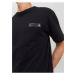 Čierne pánske tričko s potlačou na chrbte Jack & Jones Navigator