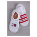 Červeno-biele členkové ponožky TJ Footie Tommy Stripe - dvojbalenie