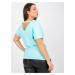 Mint T-shirt plus sizes with back neckline