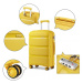 Žltá sada prémiových plastových kufrov &quot;Majesty&quot; - veľ. S, M, L, XL