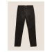 Strečové chino nohavice úzkeho strihu Marks & Spencer čierna