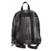 Dámsky kožený batoh Facebag Paloma - čierno-strieborná