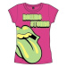 The Rolling Stones Tričko Green Tongue Hot Pink