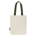 Neutral Nákupná taška s farebnými uškami z organickej Fairtrade bavlny - Prírodná / military