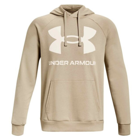 Under Armour RIVAL FLEECE BIG LOGO HD Pánska mikina, béžová, veľkosť