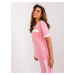 Pink Women's Short Sleeve Formal Blouse