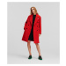 Kabát Karl Lagerfeld Double Breasted Soft Coat Fiery Red