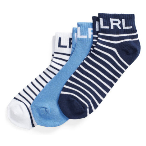Lauren Ralph Lauren Súprava 3 párov členkových dámskych ponožiek Strp Qtr 3pk 454903933001 Fareb