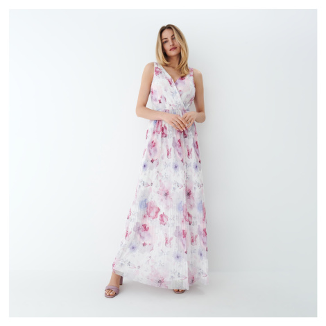 Mohito - Plisované kvetinové šaty - Ružová