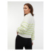 Zeleno-biely dámsky pruhovaný sveter s prímesou vlny ORSAY