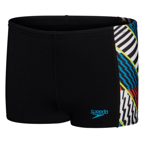 Speedo digital panel aquashort boy black/white/watermelon/bolt/bitter