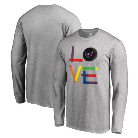 Washington Capitals pánske tričko s dlhým rukávom grey Hockey Is For Everyone Love Square