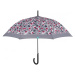 PERLETTI Time, Dámsky palicový dáždnik Floreale / šedý lem, 26306