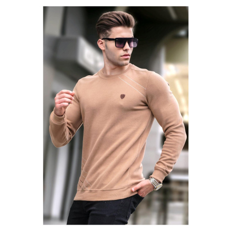 Madmext Biscuit Basic Crew Neck Knitwear Sweater 5965