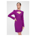 Trendyol Purple Collar Detailed Dress Purple