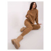 Women's Cable Knitted Camel Set