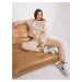 Beige tracksuit with Laraina lettering