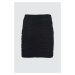 Trendyol Black Draped Tulle Skirt