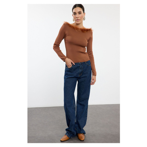 Trendyol Brick Collar Detailed Knitwear Sweater