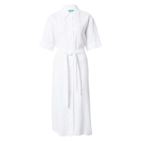 UNITED COLORS OF BENETTON Košeľové šaty  biela