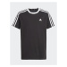 Adidas Tričko Essentials 3-Stripes Cotton Loose Fit Boyfriend T-Shirt H44670 Čierna Loose Fit