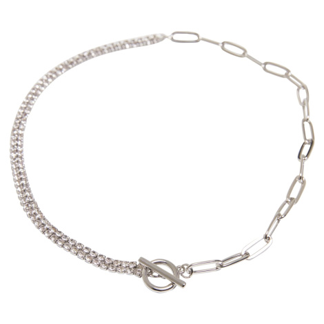 Venus Glittering Chain Necklace - Silver Color Urban Classics