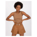 Camel shorts made of eco-leather Iwetta