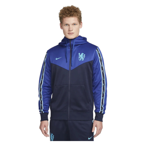 FC Chelsea pánska mikina s kapucňou Zip Repeat navy Nike
