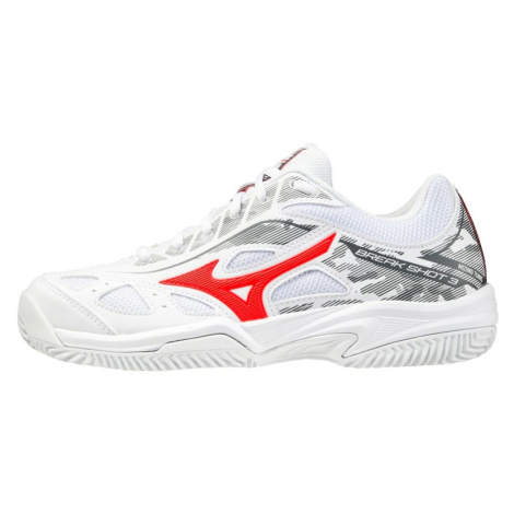 Mizuno Breakshot 3 CC White/IgnititonRed EUR 32.5 Junior Tennis Shoes