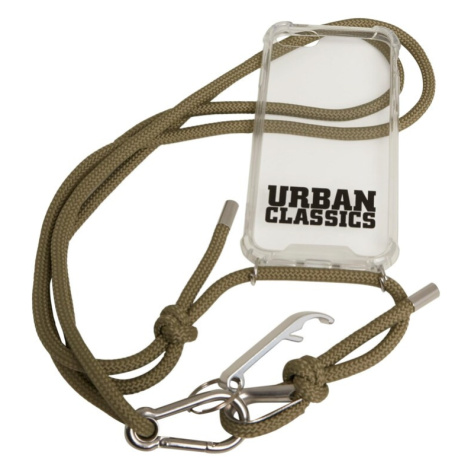 Urban Classics Puzdro na mobil  olivová / čierna / priehľadná