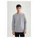 DEFACTO Regular Fit Crew Neck Basic Sweatshirt