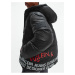 Čierna pánska prešívaná zimná bunda s potlačou Calvin Klein