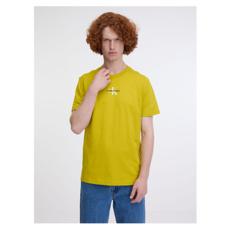 Svetlo zelené pánske tričko Calvin Klein Jeans Monologo Regular Tee