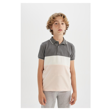 DEFACTO Boy's Pique Short Sleeve Polo T-Shirt