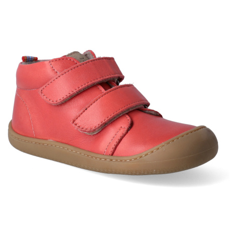 Barefoot členková zateplená obuv KOEL4kids - Plus fleece nappa coral