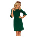 Dámské trapézové šaty v lahvově zelené barvě s rozšířenými rukávy model 6710835 - numoco XL