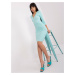 Mint fitted basic dress with zipper