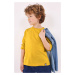 Detská bavlnená košeľa s dlhým rukávom Mayoral žltá farba, s potlačou