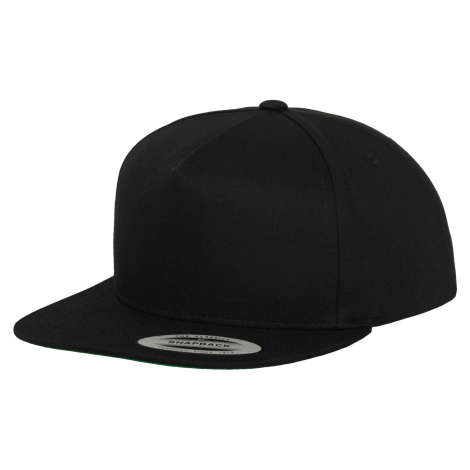 Classic 5 Panel Snapback Cap Black/Green