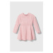 Šaty pre bábätká Pinko Up ružová farba, mini, áčkový strih
