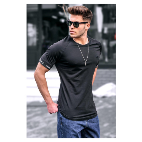 Madmext Black Basic Men's T-Shirts