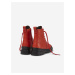Červené dámske členkové kožené topánky Camper Noray