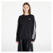 adidas 3 Stripes Oversized Crew Sweatshirt Black