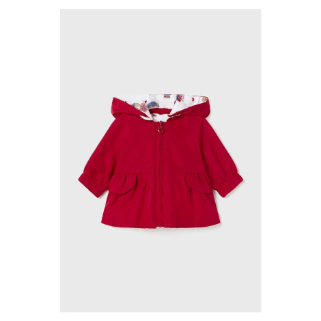 Detská obojstranná bunda Mayoral Newborn červená farba