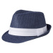 Myrtle Beach Letný klobúk MB6564 - Tmavomodrá / biela
