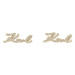 Karl Lagerfeld Náušnice  zlatá / priehľadná