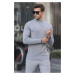 Madmext Men's Gray Turtleneck Knitwear Sweater 6822