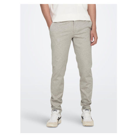 Only & Sons Chino nohavice Mark 22026326 Sivá Slim Fit