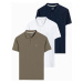 Ombre Set of men's pique knit polo shirts 3-pack