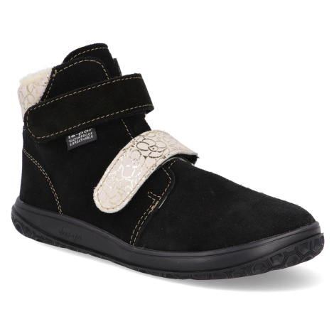 Barefoot zimné topánky Jonap - Bria čierne trblietky